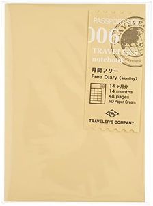 Midori Traveler's Notebook (Refill 006) Passport Size Monthly Diary
