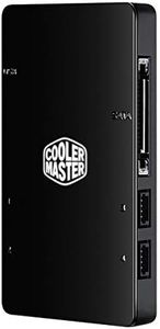 Cooler Master Contrôleur LED RGB Contrôleur avec Ports 4 Broches - Nombreux Effets de Couleur, Mode de Détection Thermique, Logiciel Pris en Charge
