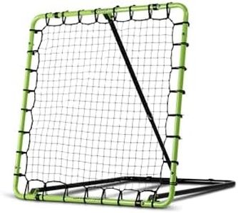 EXIT Toys Filet de Rebond Multisport Tempo - 120x120 cm - Entrainement Football, Volleyball, Basketball, Handball et Hockey - Réglable dans 8 Positions - Facile à Déplacer - Vert/Noir