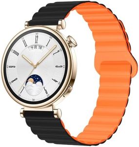 Magnetismo Pulseras de silicona para Garmin Venu 3S/Venu 2S/Vivoactive 4S/Vivomove 3S,Forerunner 255S/265S, 18mm correa de repuesto para Huawei Watch GT 4 41mm