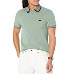 Lacoste Contemporary Collection's Men's Short Sleeve Graphic Caviar Polo Shirt, Green/Tarragon-Flour, XX-Large