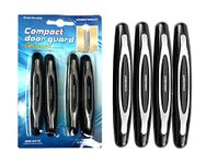 Carnack Car Door Edge Guard Protector Black Universal for All Cars Set of 4 Pieces | ABS Plastic and Plastic