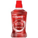 Colgate Max White Expert Whitening 500ml Mouthwash | Instantly whiter teeth| Alcohol free | Clinically tested