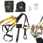 Retoteng Suspension Trainer Home Gym Equipment, Suspension Training Belt Resistance Band Bar - Suitable for Travelling and for Training Indoor and Outdoor