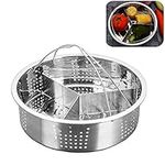 3 Pcs Set Steamer Basket Rack Set for Instant Pot Accessories, Stainless Steel Steam Baskets, Egg Steaming Holder Rack Stand,Pressure Cooker (21 * 13cm)