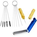 ABEST AirbrushSpray GunCarburetorCleaning Tool Set,13 Cleaning Wires Set + 5 Cleaning Needles + 5 Nylon Brushes + 1 Repair Tool for Removing Nozzle Paint, Dirt, Tattoo Tube,Carb Carburetor