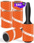 ACE2ACE Lint Roller, 540 Sheets Extra Sticky Roller, 6 Pack 2 Handle Refillable Pet Hair Roller, Lint Remover Roller for Pet Hair, Clothes, Furniture, Carpet, Sofa Cleaning, 6Pack