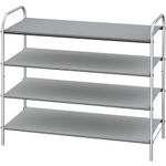 Simple Houseware 4-Tier Shoe Rack Storage Organizer 20-Pair, Grey