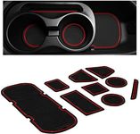 CupHolderHero fits Subaru BRZ, Toyota 86, and Scion FR-S 2012-2020 Accessories – Premium Custom Interior Non-Slip Anti Dust Cup Holder Inserts, Center Console Liner Mats,Door Pocket 9pc Set (Red Trim)