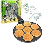 Dino Mini Pancake Pan - Make 7 Unique Flapjack Dinosaurs, Nonstick Pan Cake Maker Griddle for Jurassic Fun & Easy Cleanup, Great for Family Breakfast or Easter Basket Stuffer Gift for Kids and Adults