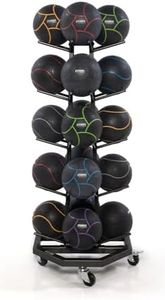 Power Systems Premium Medicine Ball Tree, 20-Ball Capacity, 25 x 25 x 56 Inches, Black (27155)