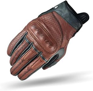 SHIMA Caliber Brown, Heritage Retro Vintage Classic Summer Motorcycle Gloves (S-XXL), Brown, Size:XL