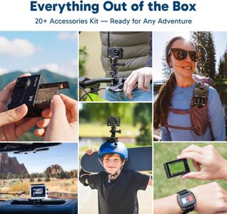 AKASO EK7000 4K Action Camera with 64GB Card – 20MP Waterproof, Wide Angle, Accessory Kit
