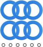 Hibbent 6 Pack Toilet Flush Valve Seal, Upgraded Silicone Material Specific fit for American Standard & Eljer-Compatible with 7301111-0070A, Flush Valve Seal Kit Replacements with O Ring