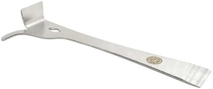 GoodLand Bee Supply GLHT-2ENDHOOK 10" Long Stainless Steel Metal Hive Tool Double Ended w/Hook