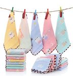 CLUZE Women's Cotton Face Towels - Square Handkerchief For Women/Kids/Girls (Multicolour) (Size 25x25 cm) (6)