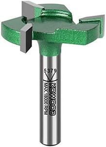 CNC Spoilboard Surfacing Router bit, 1/4'' Shank, 1-1/4'' Cut Dia, 1/4'' Cut Length, 3 Wings, Professional Woodworking Tools by KOWOOD PRO