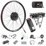 Varstrom 48V Electric Bike Conversion Kit - 20" 26" 27.5" 28" 29" 700C Front & Rear Wheel Hub Motor 125EVH 125XVH Ebike Conversion Kit with Battery and Display - Geared Brushless Motor for Cassette