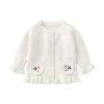 Vivobiniya Toddler and Baby Girl Cardigan Knit Sweater Infant Cotton Tops(80)