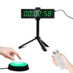 Ousmile Gym Timer Clock for Home Gym, Fitness Timing with Start/Stop Button, Interval Timer for Workout, Stopwatch/Countdown Time with Stand, 12/24H Digital Wall Clock Gym Accessories