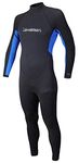 Lemorecn Mens Wetsuits Jumpsuit Neoprene 3/2mm Full Body Diving Suit(CA3033LIGHTBLUE-S)