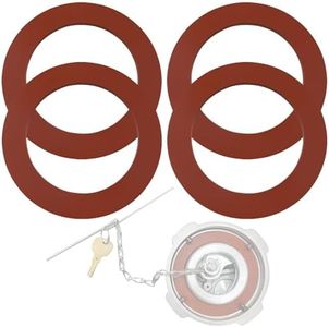 LOBIUTIYA 4 Pack Viton Gaskets for Freightliner 1/4 Turn Fuel Caps 03-37017-000 03-37017-002 0337017000 0337017002 3 1/2" Diameter 2-Pack Fuel Tank Cap Gasket O-Rings