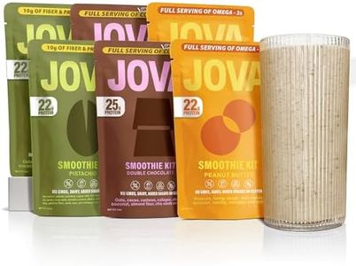 JOVA Whole Food Meal Replacement Smoothie | Premium Raw Ingredients in a Delicious Single-Serve Kit | 21g+ Protein & 10g Fiber (Gluten-Free, Non-GMO, No Added Sugar) – Assorted 6-Pack