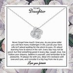 GRALAYSHE Daughter Necklace from Dad Mom, Sterling Silver Love knot Necklace for Daughter, Dad to Daughter Gifts, Daughter Birthday Gifts, Christmas Jewelry