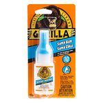 Gorilla Super Glue Liquid, Fast-Setting, Versatile Cyanoacrylate Glue, Anti-Clog Cap, Flow Control Formula, Clear, 0.53oz/15g, (Pack of 1) 112381