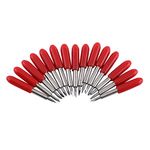 Cutting Blade 15pcs 45° 2mm Die-Cutting & Embossing Die-Cut Machines Roland Cemented Carbide Lettering Replacement Knife for Plotter Vinyl Cutter with Red Cap