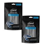 Xpand Quick Release Round-Lacing No Tie Shoelaces System with Elastic Laces - (Pack of 2) (White - White)