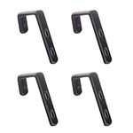 Mewuthede 4pcs Iron Bunk Bed Ladder Hooks Brackets, PVC Coated Stainless Steel Angled Ladder Hooks Heavy Duty Hardware Utility Hook Garage Storage Hook Loft Bed Ladder Hooks (Black)