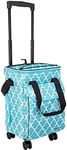 dbest products Ultra Compact Cooler Smart Cart 360 Insulated Collapsible Rolling Tailgate BBQ Beach, Moroccan Tile