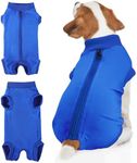 BENCMATE Dog Recovery Suit, After Surgery Dog Recovery Onesie, Professional Pet Zip Up Recovery Shirt Dog Abdominal Wounds Bandages, Substitute E-Collar & Cone, Prevent Licking Dog Onesie