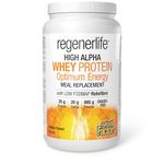 Natural Factors Regenerlife High Alpha Whey Protein, Vanilla Flavour, 885g powder, Helps You Feel Full Longer, 25g of protein per serving, 5g of Low-FODMAP Reliefibre per serving, Grass-Fed Whey