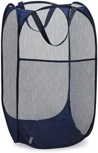 Handy Laundry Collapsible Mesh Foldable Hamper 14" x 14' x 24" Navy Blue