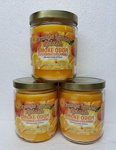 Smoke Odor Exterminator 13 oz Jar Candles Orange Lemon Splash, (2)