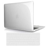 Case Compatible with MacBook Pro 13 inch Models: A1502 & A1425 Version 2015 2014 2013 2012, Plastic Hard Shell Cover & Keyboard Protector for MacBook Pro Retina 13 Inch - Crystal Clear