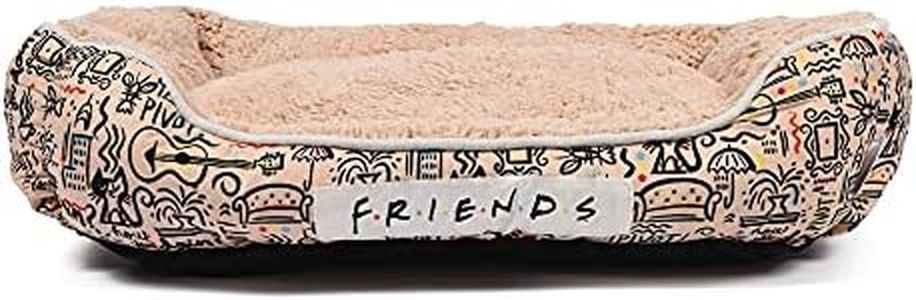 Friends the TV Show City Doodle Cuddler Dog Bed | Durable Washable Dog Bed from Warner Bros Friends, Friends TV Show Merchandise for Dogs | Elevated Dog Bed, Dog Mat, Pet Bed, Friends Dog Bed