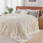 Lotus Karen Faux Fur Throw Blanket 