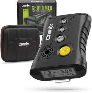 Cranix Professional Shot Timer for Shooting Competition, 0.01s Precision Tactical Training Shot Timers with Loud Buzzer, Enhanced Detection & Long Battery Life & 4 Modes (Yellow)