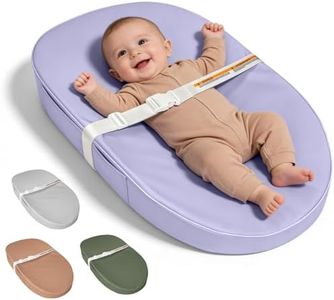 JVEOO Baby Changing Pad, Waterproof Vegan Leather Wipeable Diaper Changing Pad with Safety Strap Non-Slip Changing Mat for Dresser & Table