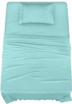 Utopia Bedding Twin Bed Sheets Set - 3 Piece Bedding - Soft Brushed Microfiber Fabric - Shrinkage & Fade Resistant - Easy Care (Spa Blue)