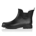NORTY - Womens Ankle Rain Boots - Ladies Waterproof Winter Spring Garden Boot runs ½ size large, Matte Black, 9