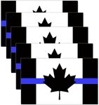 5 PCS Black Canada Thin Blue Line F