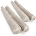 com-four® 2x draft stopper for the door - microfibre door bottom seal - draft stopper with double seal - protection against drafts and noise (02 pieces - taupe)