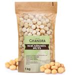 Chandra Whole Foods – Macadamia Nuts 1KG - Low-GI Macadamia Nuts for Snacking, Smoothies, Baking & Cooking - Gluten-Free Keto Healthy Snack, Rich in Protein & Vitamins & Antioxidants