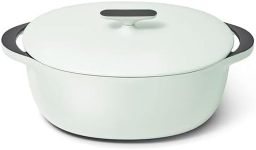 Caraway Enameled Cast Iron Dutch Oven - 8qt Dutch Oven With Lid - 3 Layer Enamel Coating - No Seasoning Required - Compatible With All Stovetops - Oven Safe - No Forever Chemicals - Light Mist