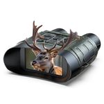 Night Vision Goggles, 112MP 4K Night Vision Binoculars with 12x Zoom & 5000mAh Battery, Includes 64GB Card, Infrared Vision, 450m Range, Perfect for Hunting, Camping & Security