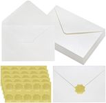 50pcs A7 Pearl Envelopes Wedding Envelopes, Perfect for 5 x 7 inch Wedding Invitation Cards Graduation Birthday Greeting Cards Thank You Cards Pearl Paper Luxurious (Pearl Ivory)